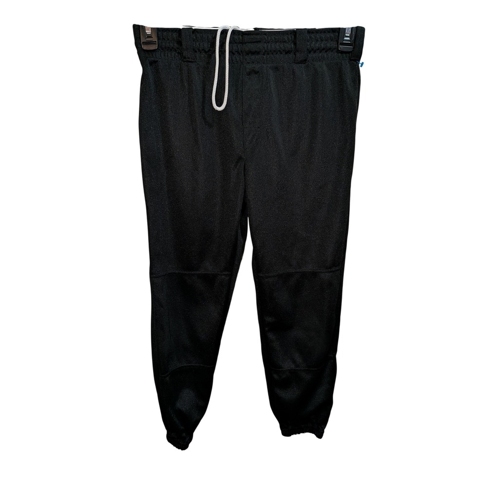 Rawlings Youth Large Black Baseball Pants Elastic Waist Drawstring Sportswear